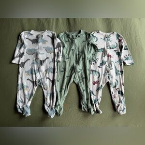 Carter's Dinosaur Print Footies - Claws on Feet